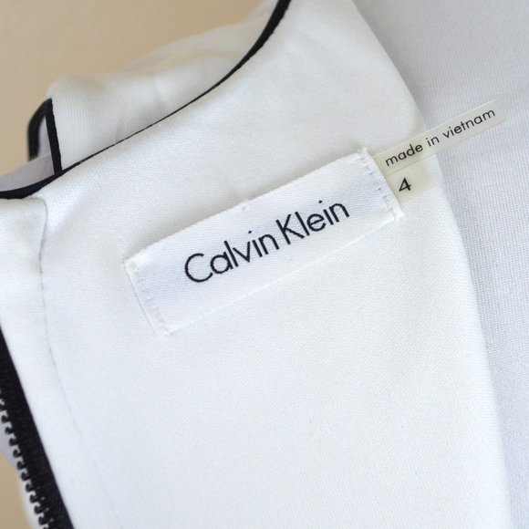 Calvin Klein Scuba Fit and Flare Color Block Dress - Picture 8 of 8